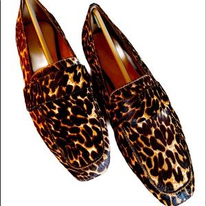 Halogen Lucy Calf Hair Loafer Shoe Choco Leopard 7